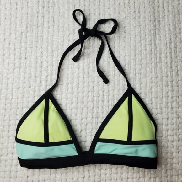Xhilaration Colorblock Tie Bikini Top SMALL - Picture 2 of 4